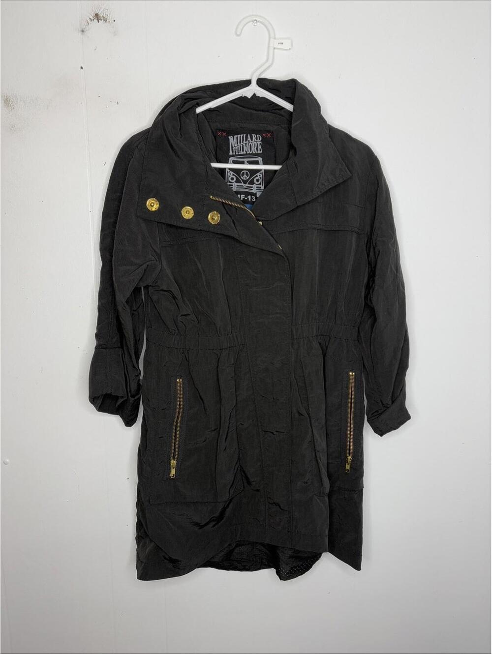 Millard Fillmore Jacket Womens Small Full Zip Anorak Convertible Hood Edgy